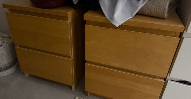 2 ikea bedside table 
