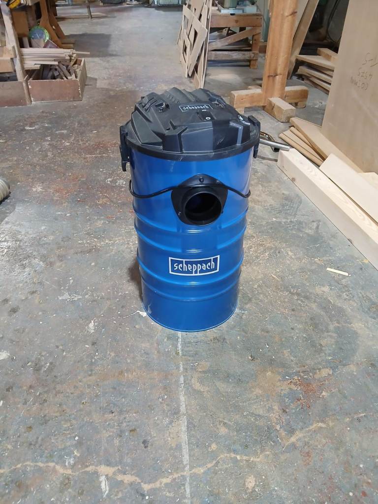 Scheppach Dust Extractor DC100 | 1200W | 215 m³/h Suction | 65L Drum | 1m Hose