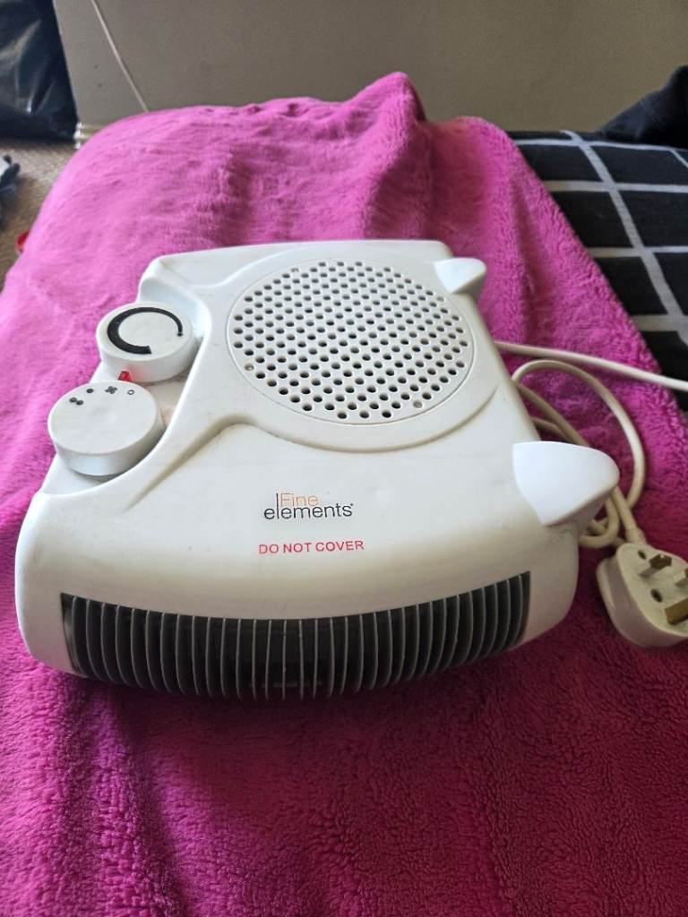 Fine Elements 2000W Flat Fan Heater - 2 Heat Settings + Cool Blow - Works Perfectly