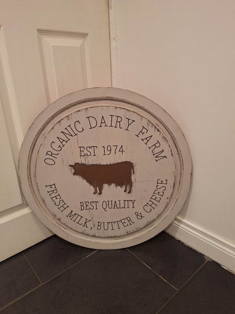 Wooden diary farm plaque 