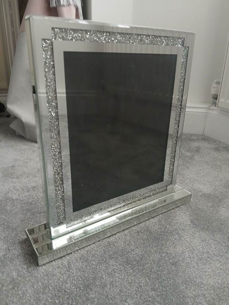 Crushed diamond large photo frame standing