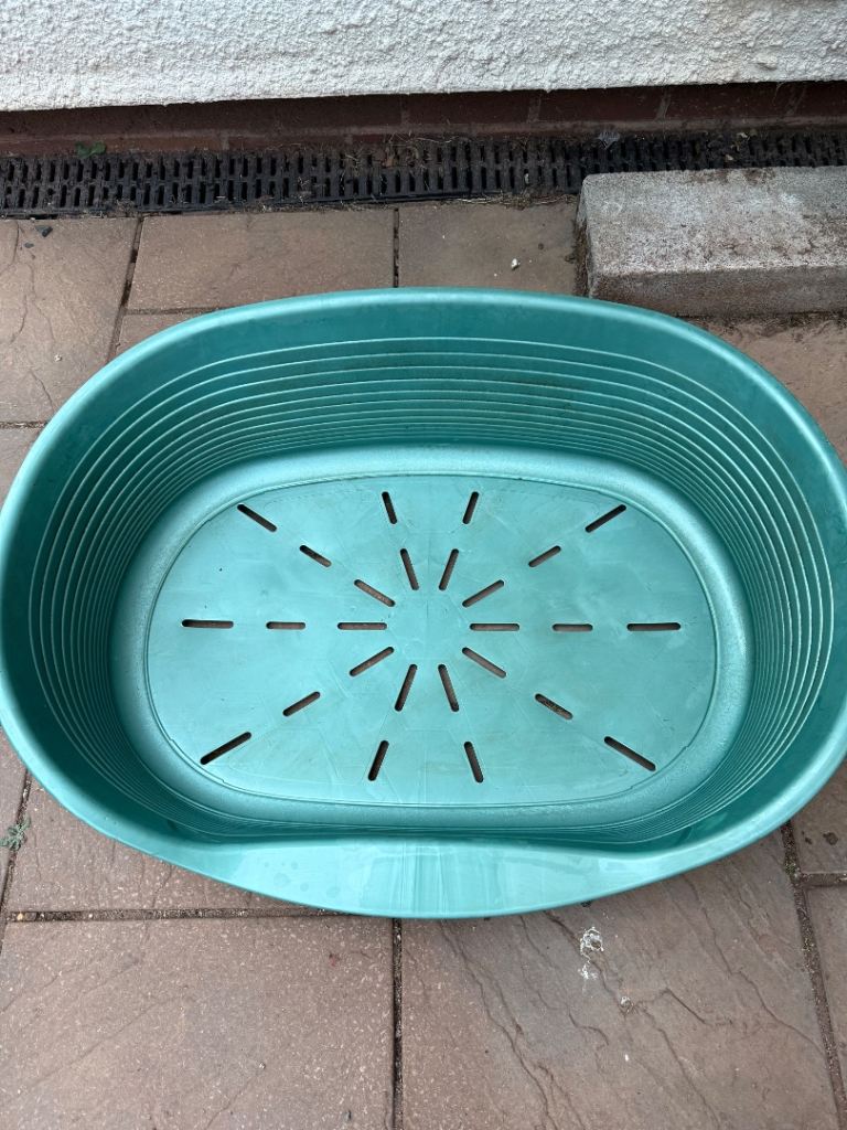 Large plastic dog bed