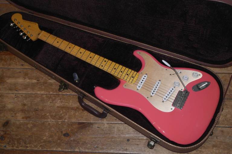 2020 Nash USA S57 Relic Stratocaster faded Fiesta Red, Lollar pickups, anodised pickguard