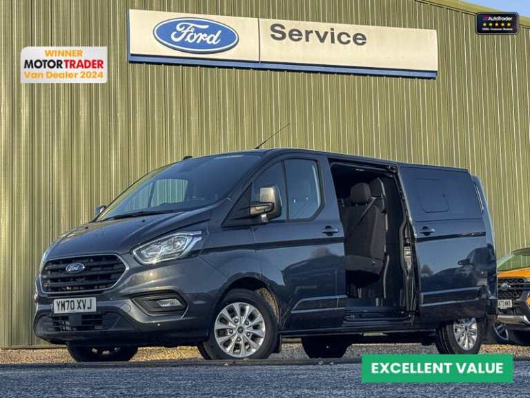 2021 Ford Transit Custom Crew Cab AUTO 170ps LWB L2H1 Limited 300 Air Con Alloys Sensors EURO 6 P...