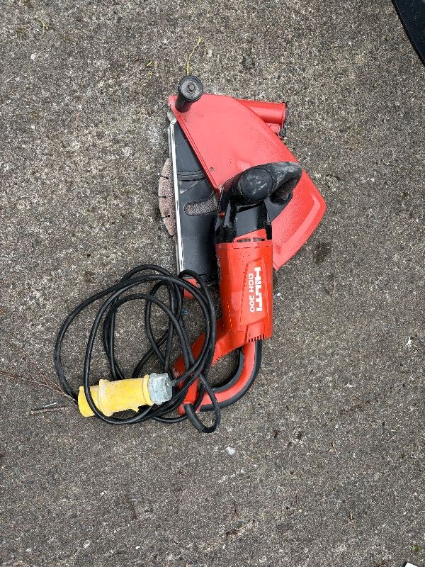Hilti DCH 300 Concrete Cut-Off Saw in Red Carry Case with Manual