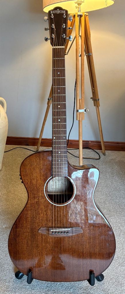 Rathbone cutaway electro- acoustic guitar
