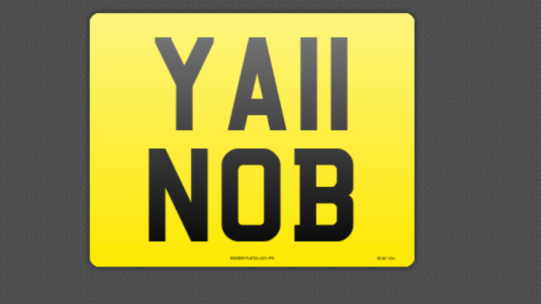 Private registration plate 