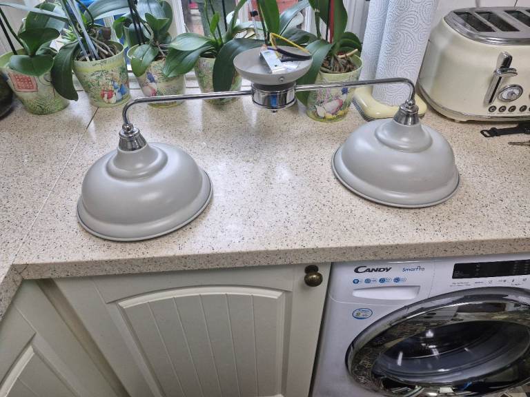 Next Grey Ceiling Light Fitting - Max 28W Halogen/4W LED