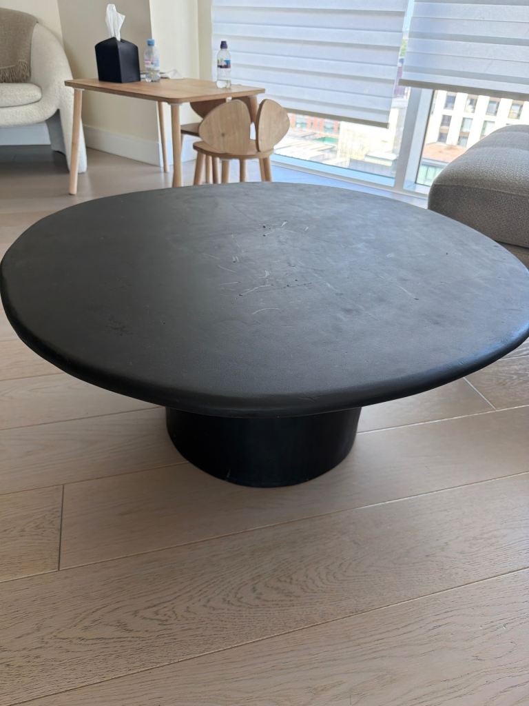 Black Round Coffee Table 