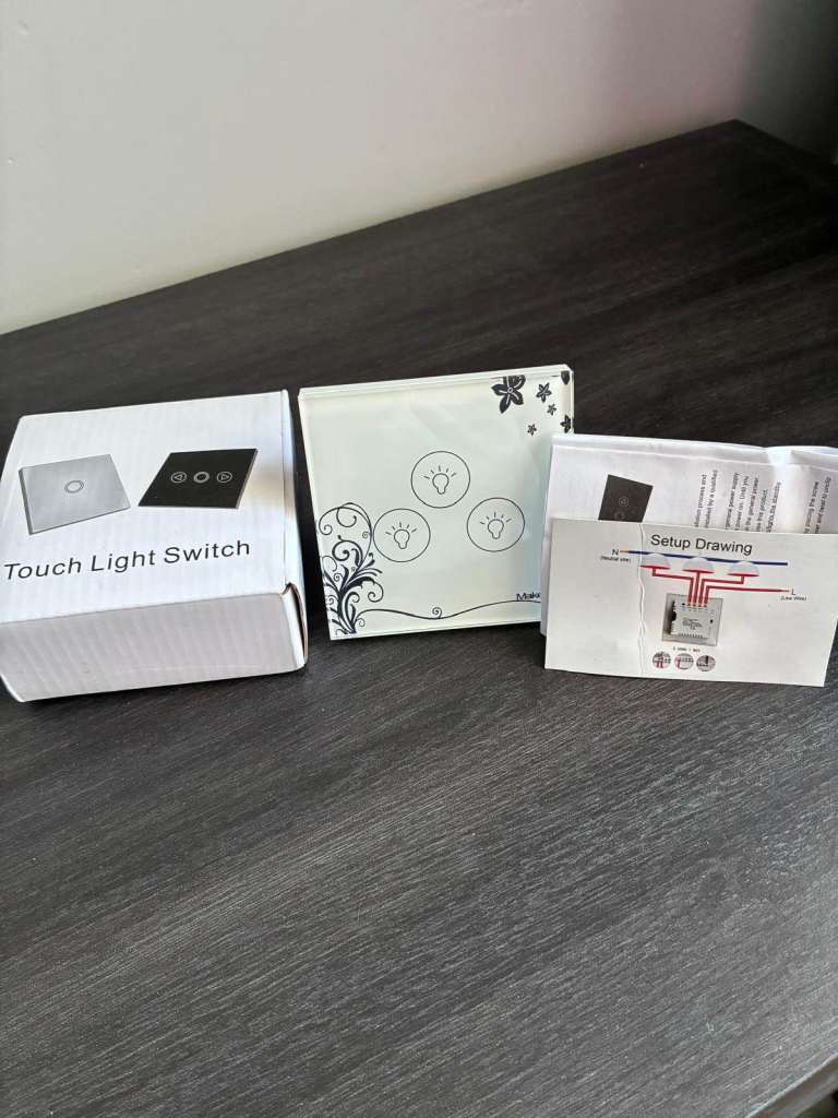 New Touch Light Switches – White, Unused