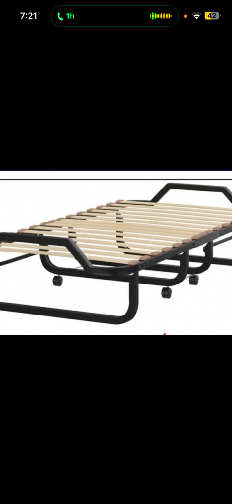 Folding Guest Bed with Mattress – As Good As New