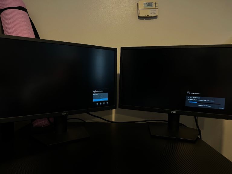 PAIR OF DELL SE2222H HD 21.5” MONITORS