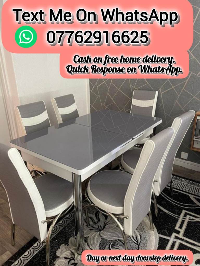 DINING TABLE WITH 4 CHAIRS AND 6 CHAIRS