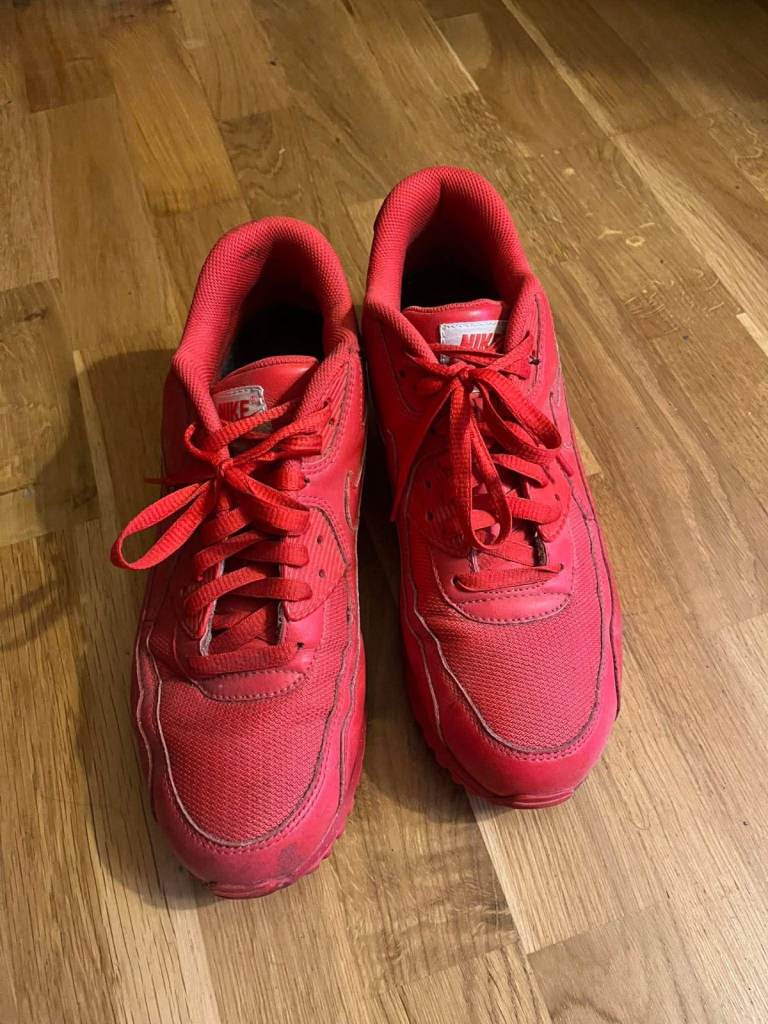 Custom Red Nike Air Max Trainers