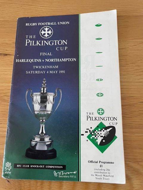 Rugby Union Harlequins v Northampton Pilkington Cup Final 1991