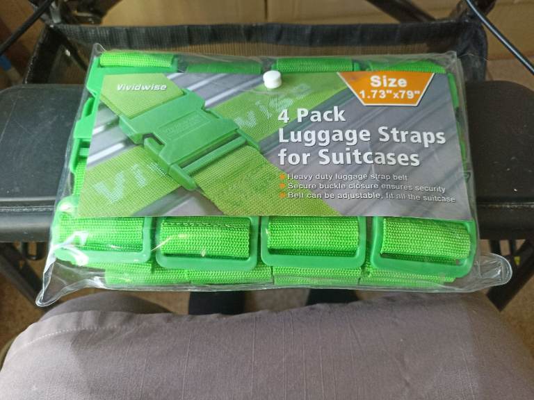 Luggage straps for suitcases
