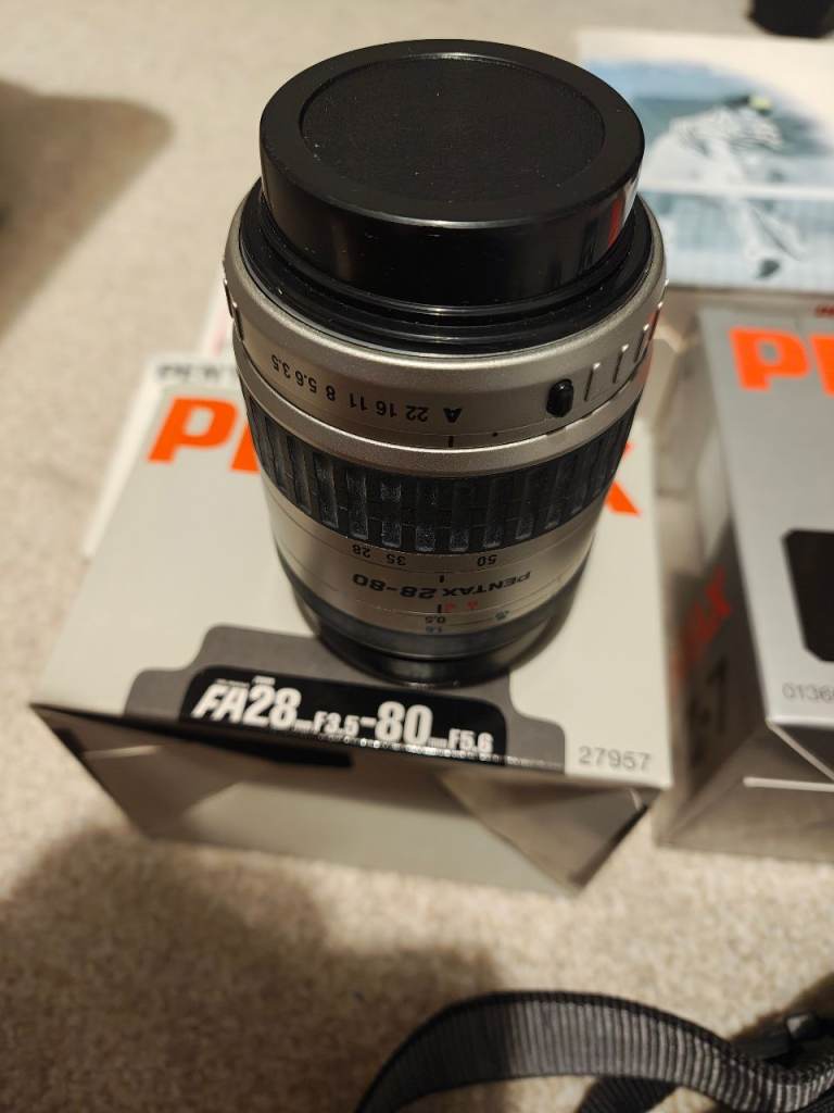 Pentax 35mm SLR MZ-7 with lenses