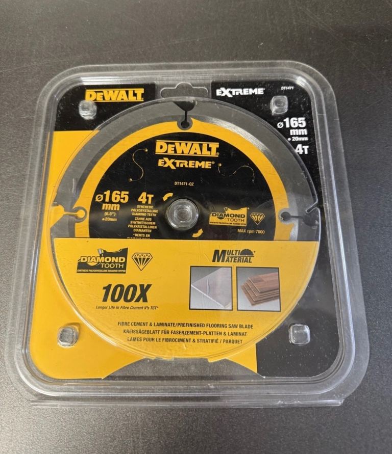 DeWalt DT1471-QZ EXTREME Multi Material Circular Saw Blade 165mm x 20mm x 4T