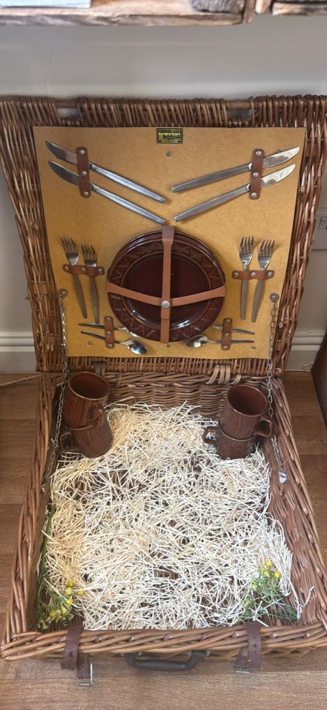Vintage Brexton Picnic Basket 