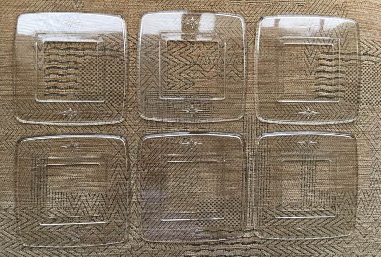 6 unused vintage switch finger plates