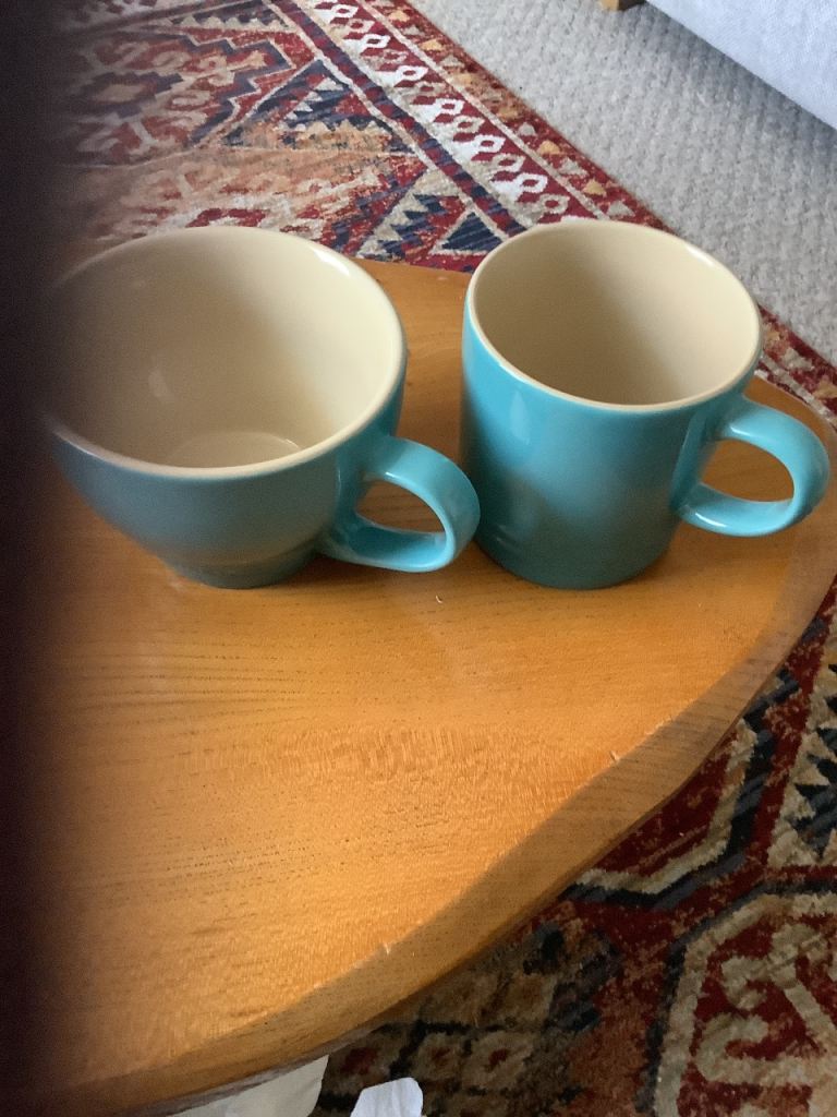 Le Creuset mugs.