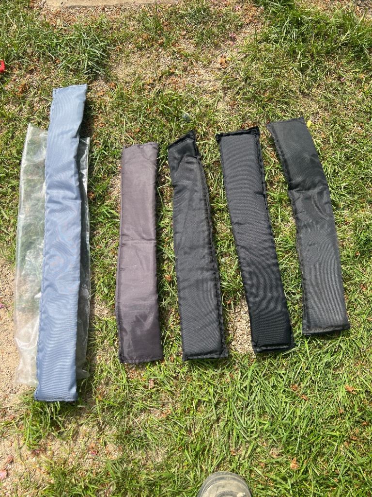 Awning protectors on guy ropes