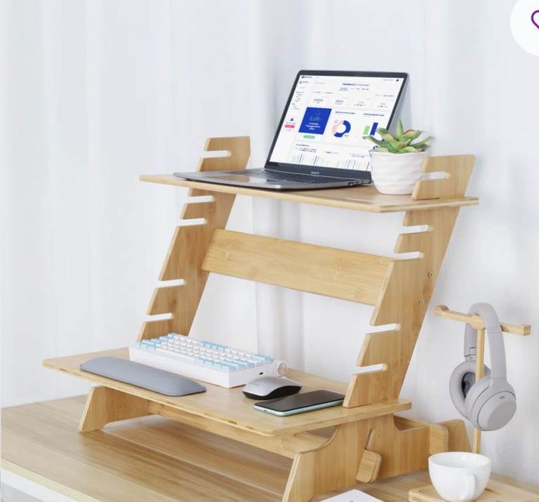 Wooden desk riser / portable standing desk 