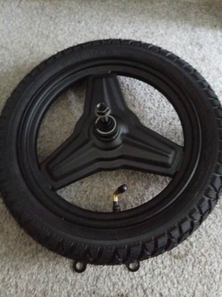 Kids Black Bike Wheel with Tyre - Good Condition