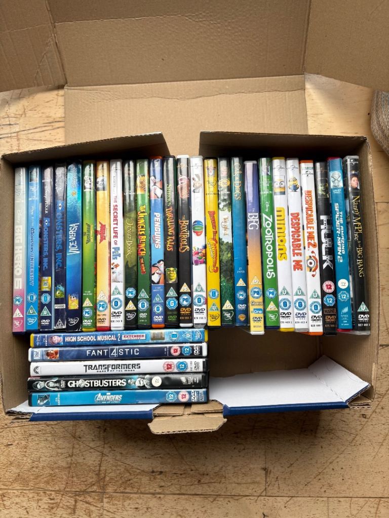 400+ DVDs - Films for Adults and Kids, Good Condition