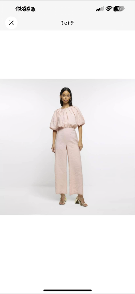 Stylish Pink Jumpsuit – New, Puff Sleeve Design