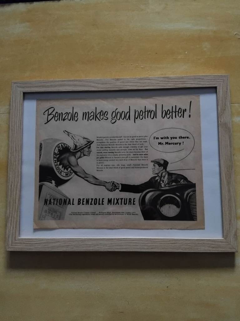  National Benzole Mixture Petroliana, man cave, Vintage Automotive advertising memorabilia. 