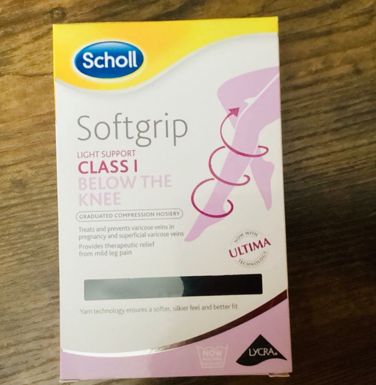 4 x Scholl Softgrip Class 1 below the knee compression hosiery