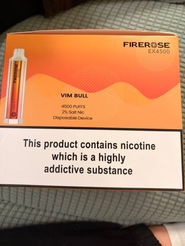10 x Firerose vapes 3.5K Vim Bull flavour | in Somerset