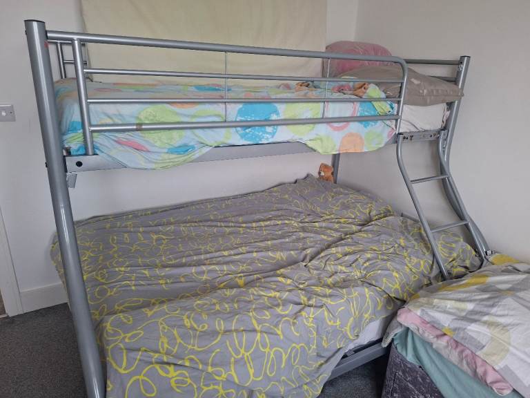 Argos Metal Grey Bunk Bed - Nearly New Condition