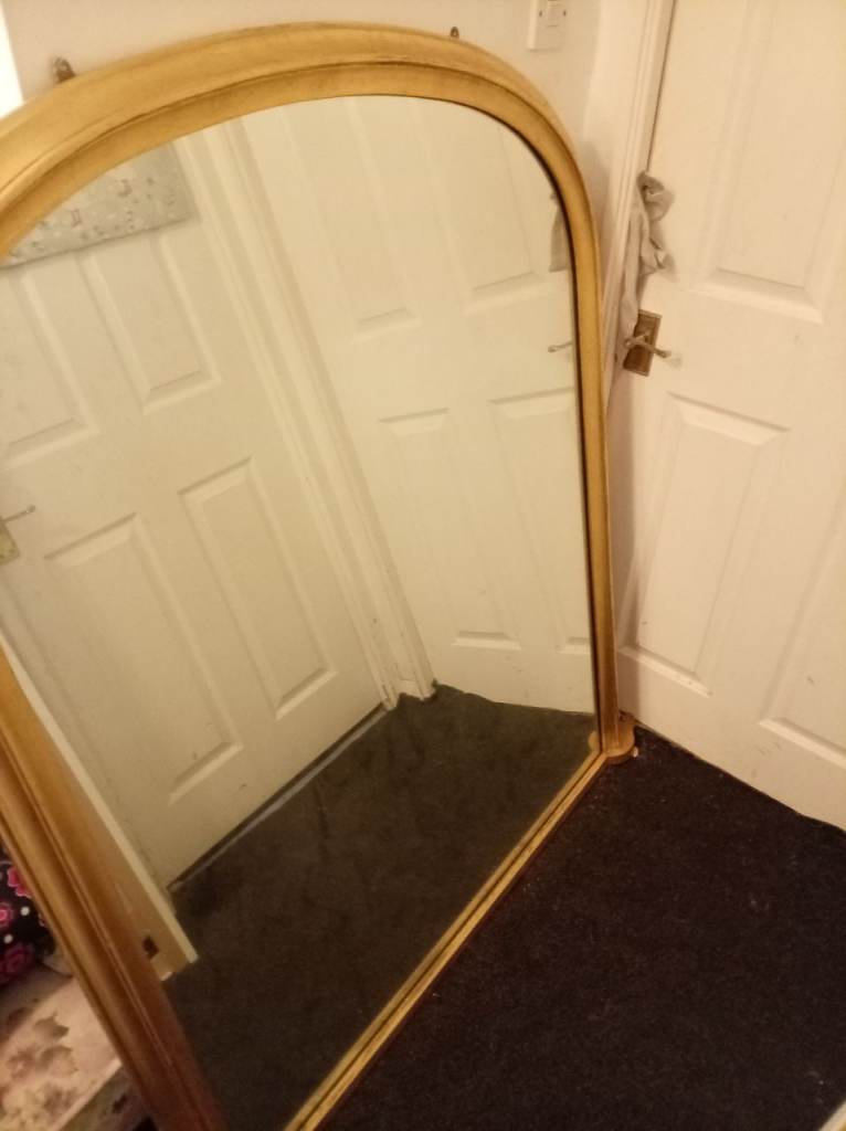 Large gold mirror