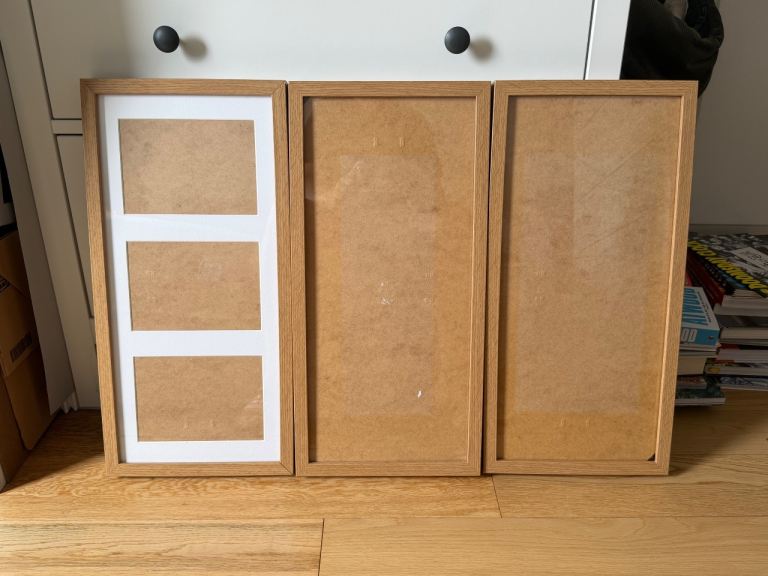 Set of 3 IKEA RIBBA frames 50x23cm