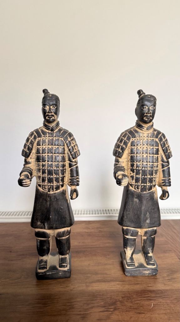 Pair of Chinese Terracota Army-style Warrior Statues-Decorative Ornaments