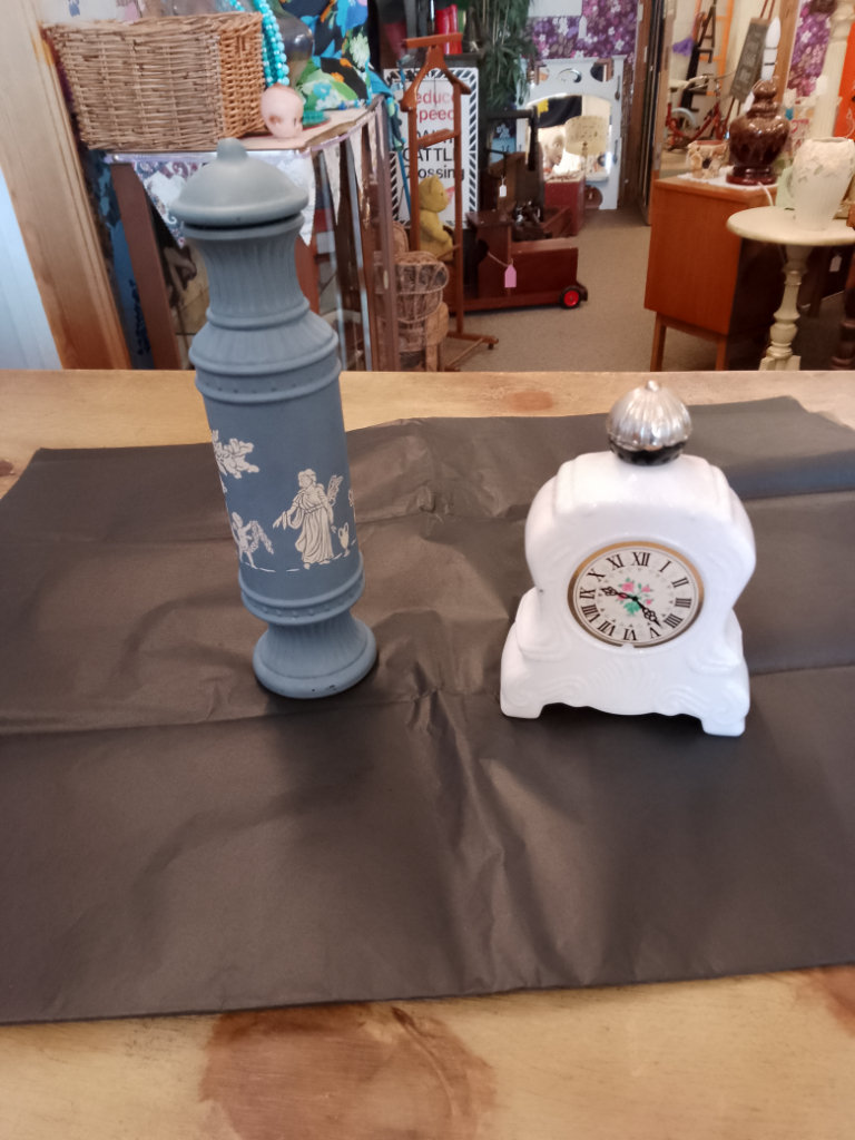 Vintage Avon perfume bottle and bath bottle. Empty. Sold separately