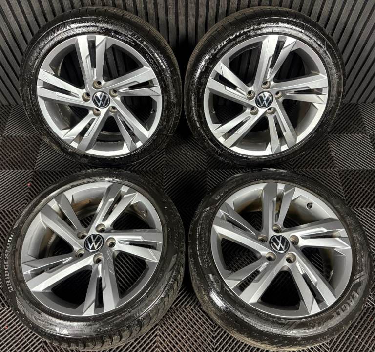 17'' GENUINE VW GOLF GT GTD GTI R LINE VALENCIA MK8 MK7 MK6 ALLOY WHEELS TYRES ALLOYS CADDY