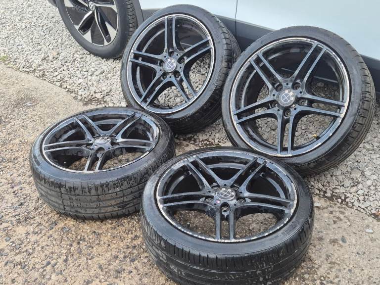 🌟Genuine Bmw Style 313m 18 inch alloy wheels 5x120 with MATCHING TYRES 6M++ 1/3 SERIES
