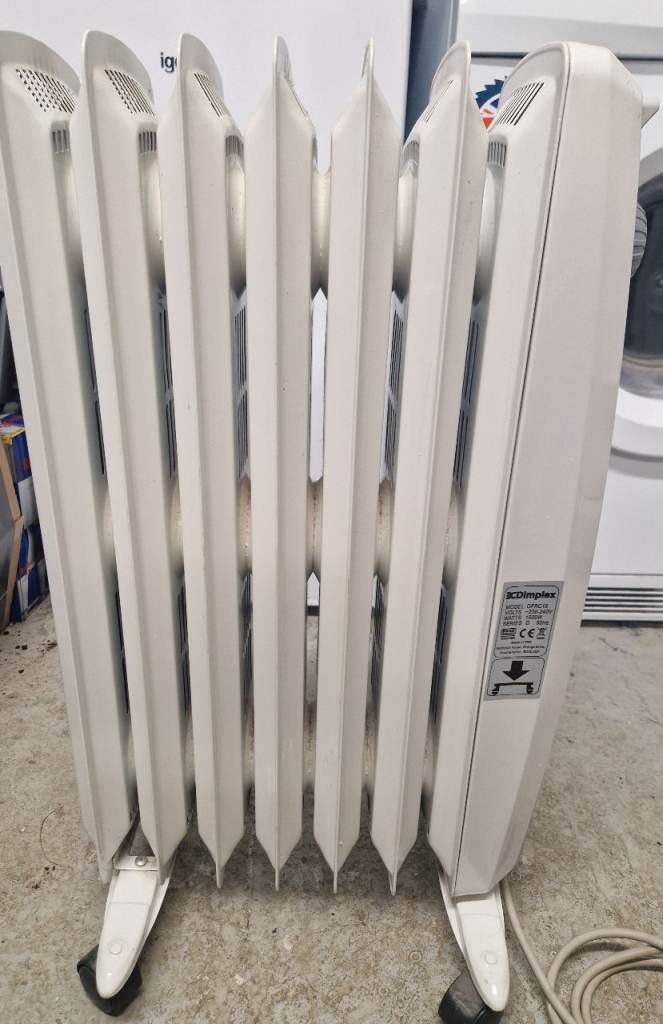 Dimplex OFRC15 Oil Filled Radiator - White, Good Condition