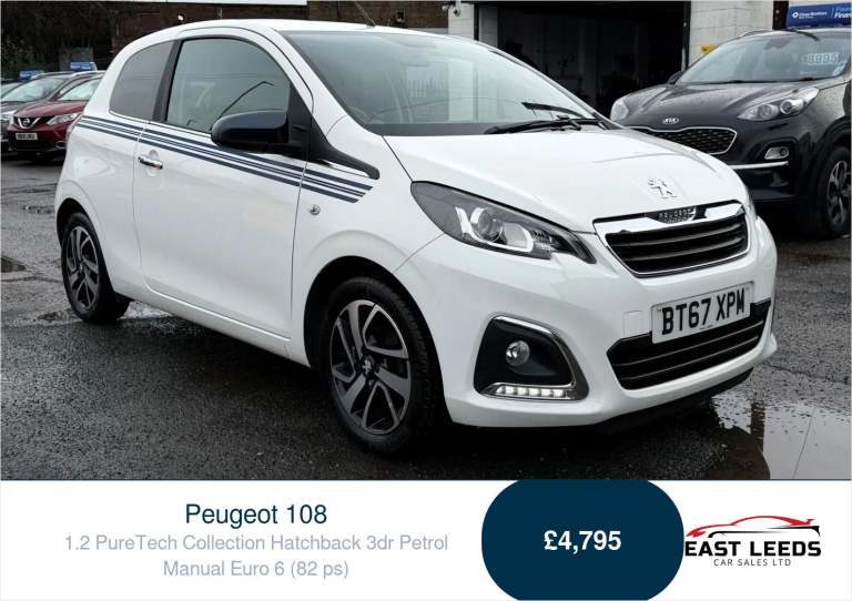 2018 Peugeot 108 1.2 PureTech Collection Hatchback 3dr Petrol Manual Euro 6 (82 ps) Hatchback Pet...