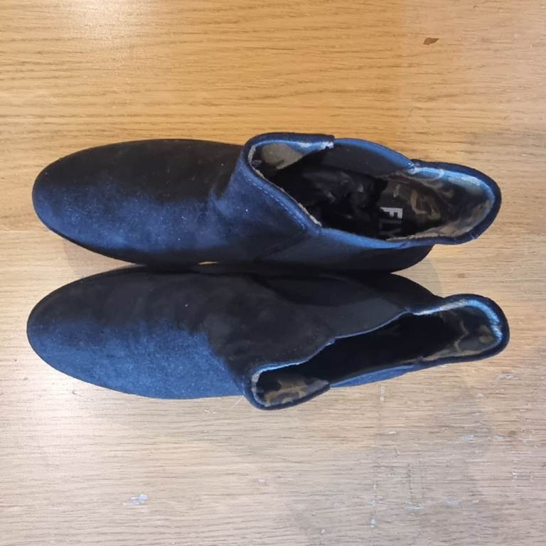 Fly London womans size 6.5 suede black new with box