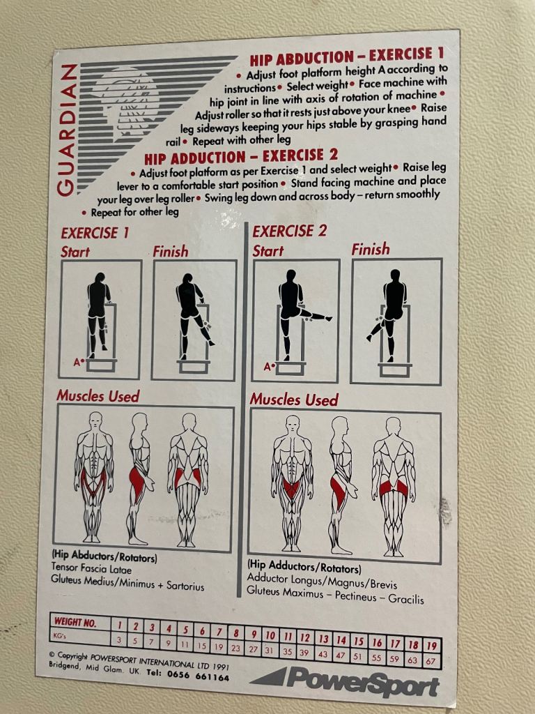 weights machine legs