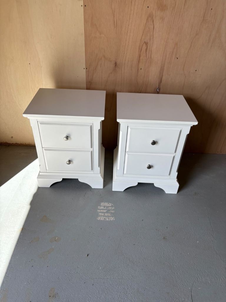 Next set of white bedside drawers