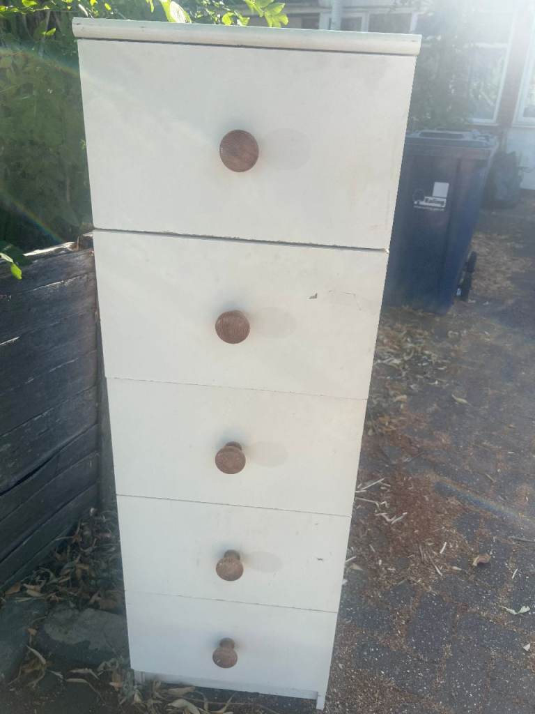 Tall Wooden Drawers/Storage Unit – Fair Condition