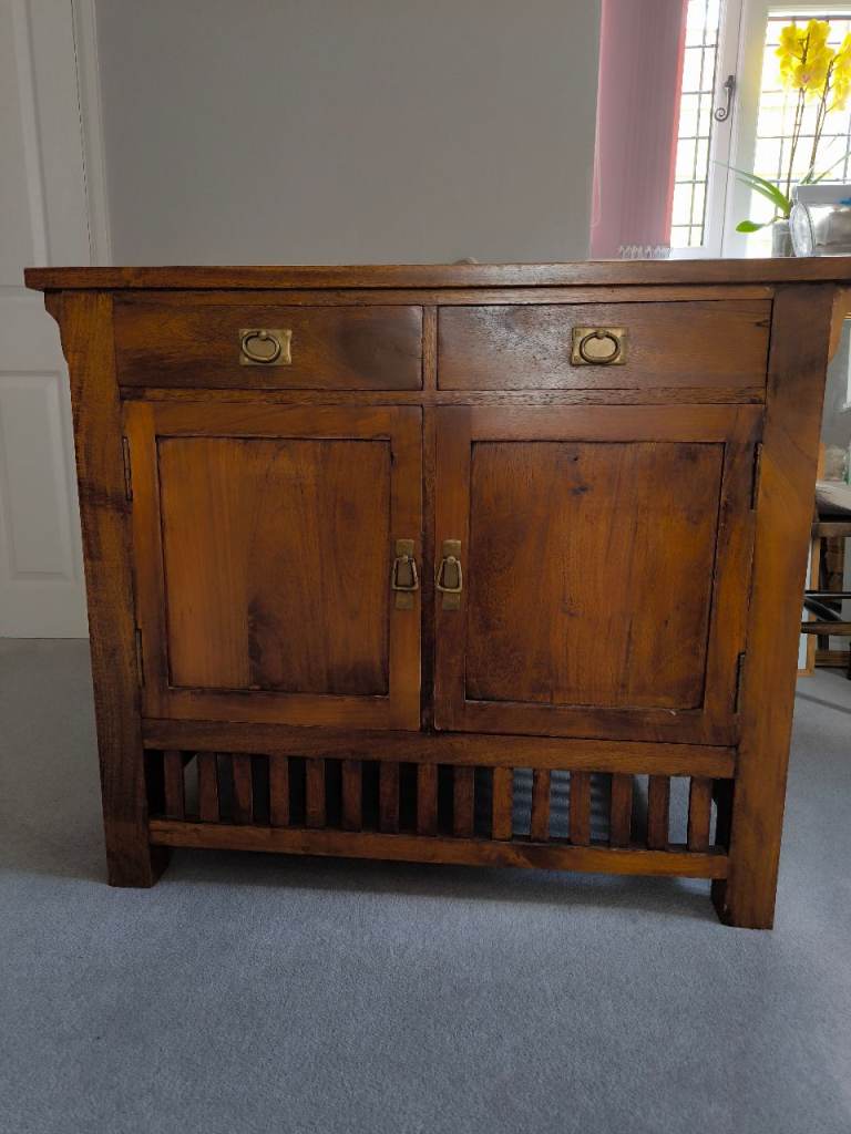 Solid Wood Sideboard Cabinet with Drawers – Good Condition