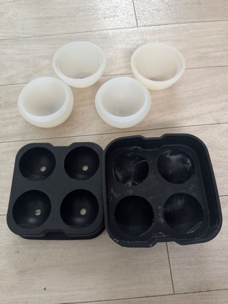 Silicone Ice Ball Makers - Set of 2 Trays