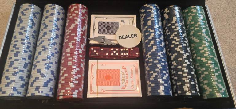 Poker Chip Set 300 pieces with Aluminium Carry Case – BRAND NEW
