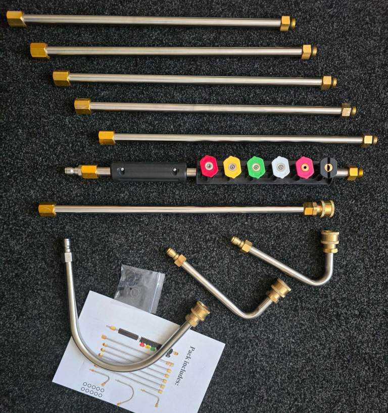 1/4 inch 10 piece Pressure Washer Extension Wand Power Washer Lance with 6 Nozzle Tips